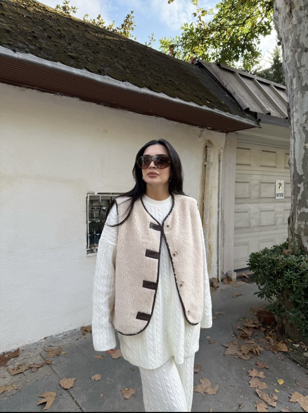 Peluş yelek Ekru - STD