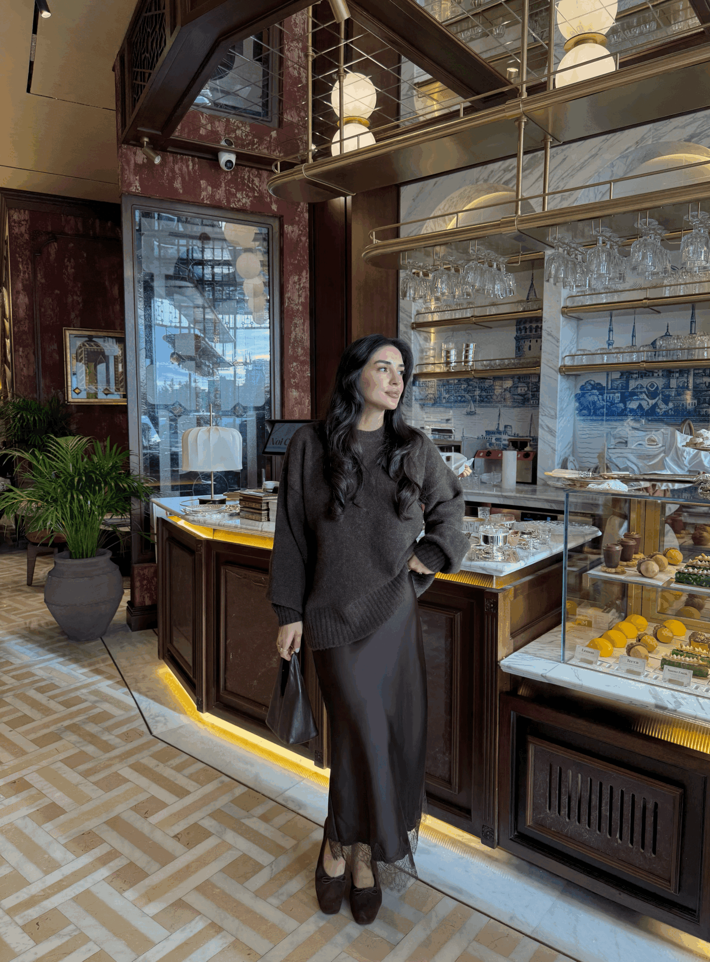 Balon kol yumuş kazak Kahverengi - STD