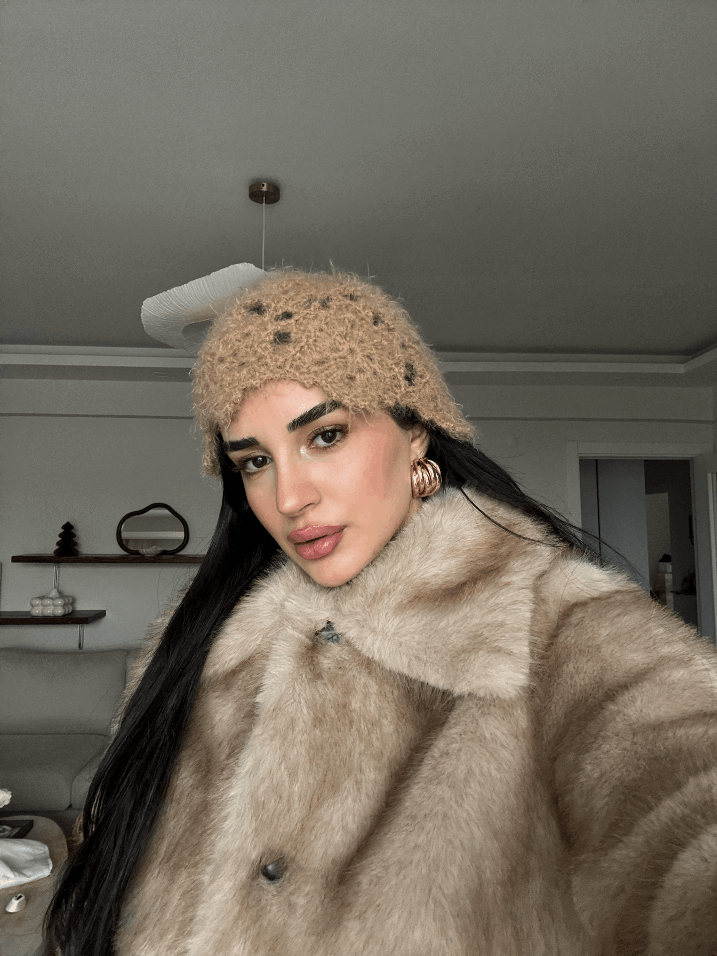 Sakallı örgü bere Vizon - STD